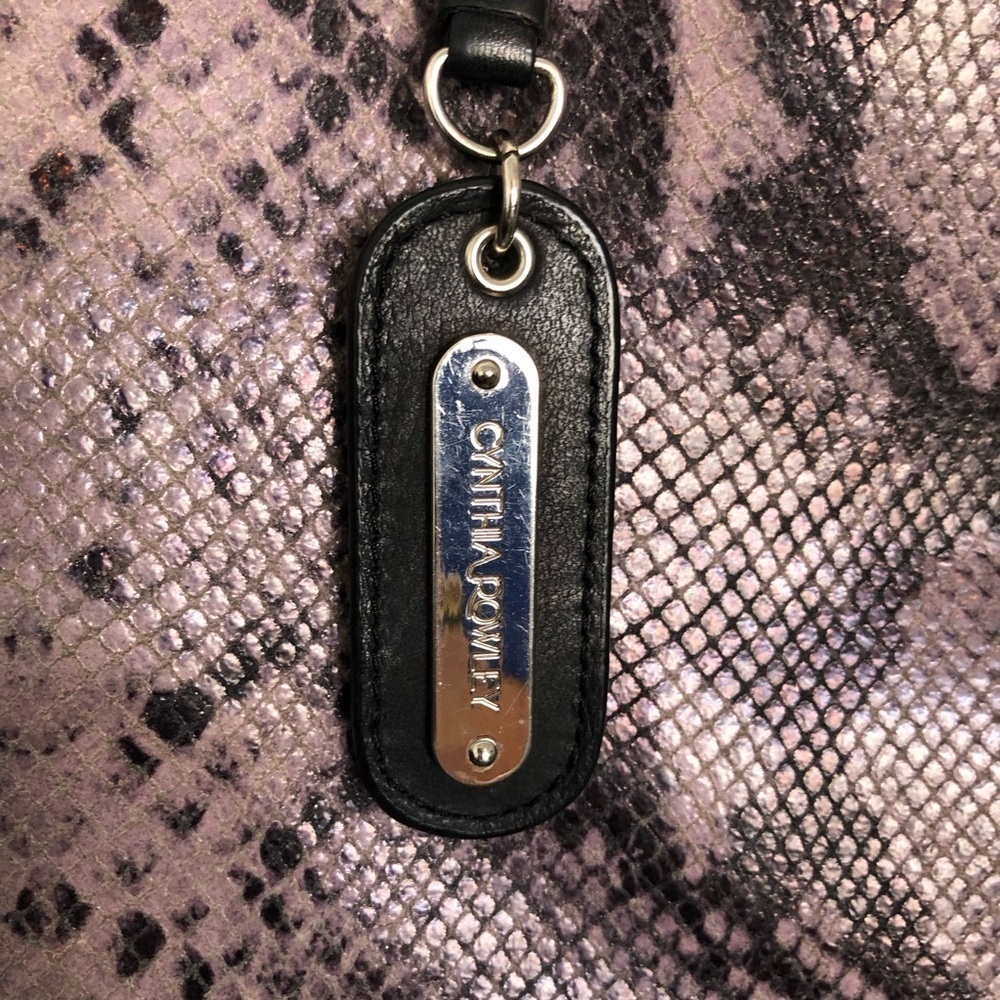 Cynthia Rowley Python Pattern Leather Tote Os - image 3